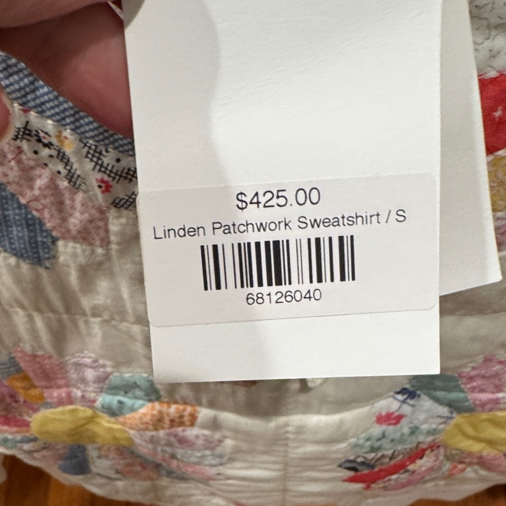 Sea New York Linden Patchwork Sweatshirt Hoodie NWT - Picture 3 of 4
